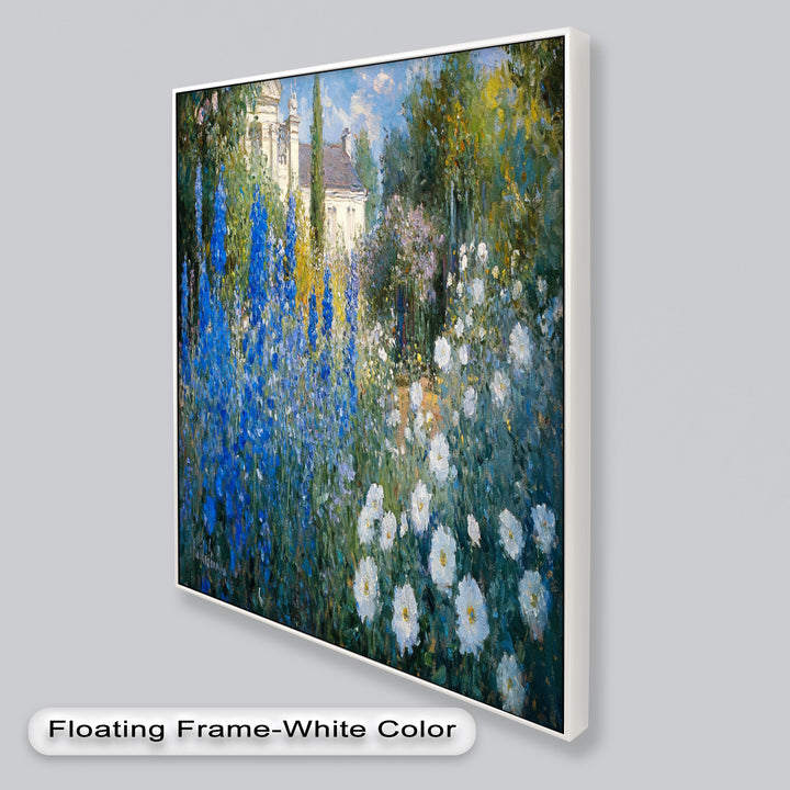 Blue Delphinium - Impressionist Oil Painting