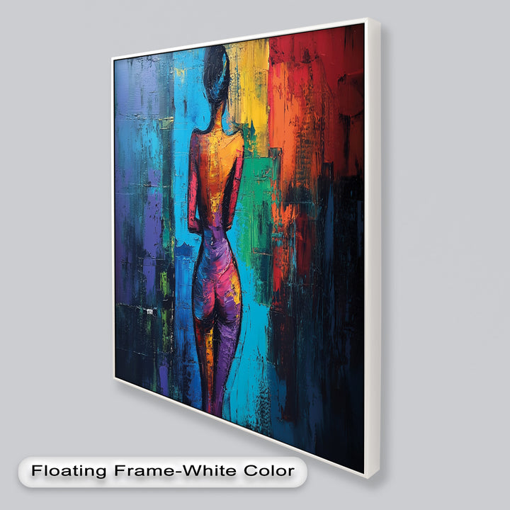 Radiant Contours – Bold Abstract Figurative Oil Painting