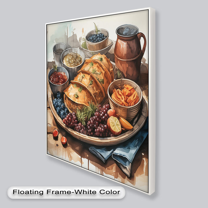 Frisch gebackenes Gebäck und Obststillleben - Food Painting