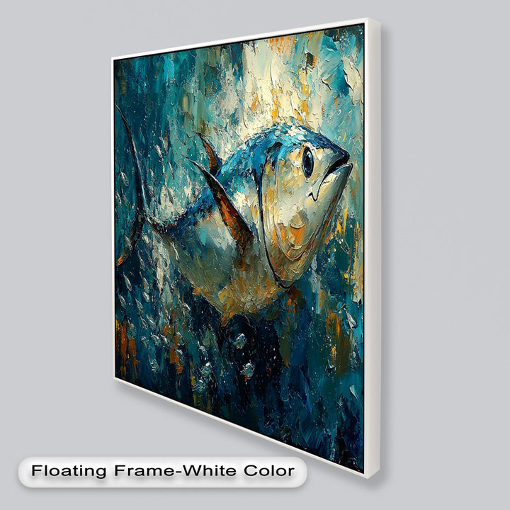 Bluefin Tuna in Ocean Current – Animal Oil Painting