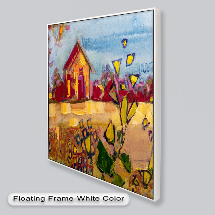 Sunlit Homestead – Expressive Impressionist Oil Painting