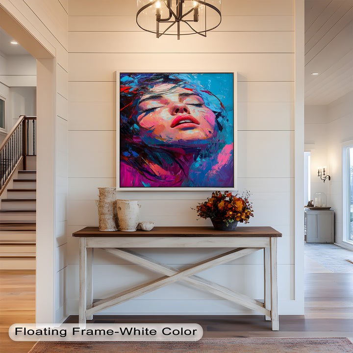 Ecstasy in Color – Vibrant Expressionist Portrait Oil Painting