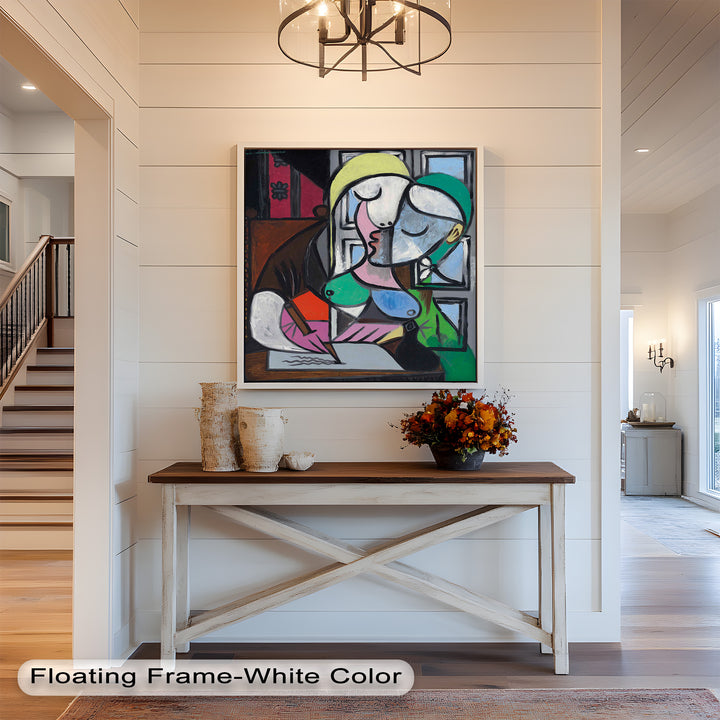 Dreaming Scribe – Woman Writing by the Window Picasso Oil Painting