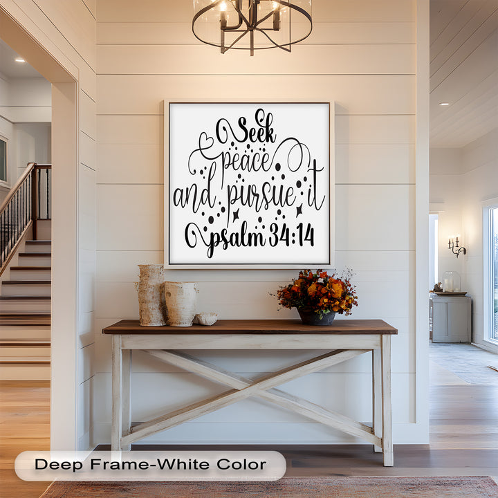 Seek Peace and Pursue It – Psalm 34:14 Bible Oil Paintings