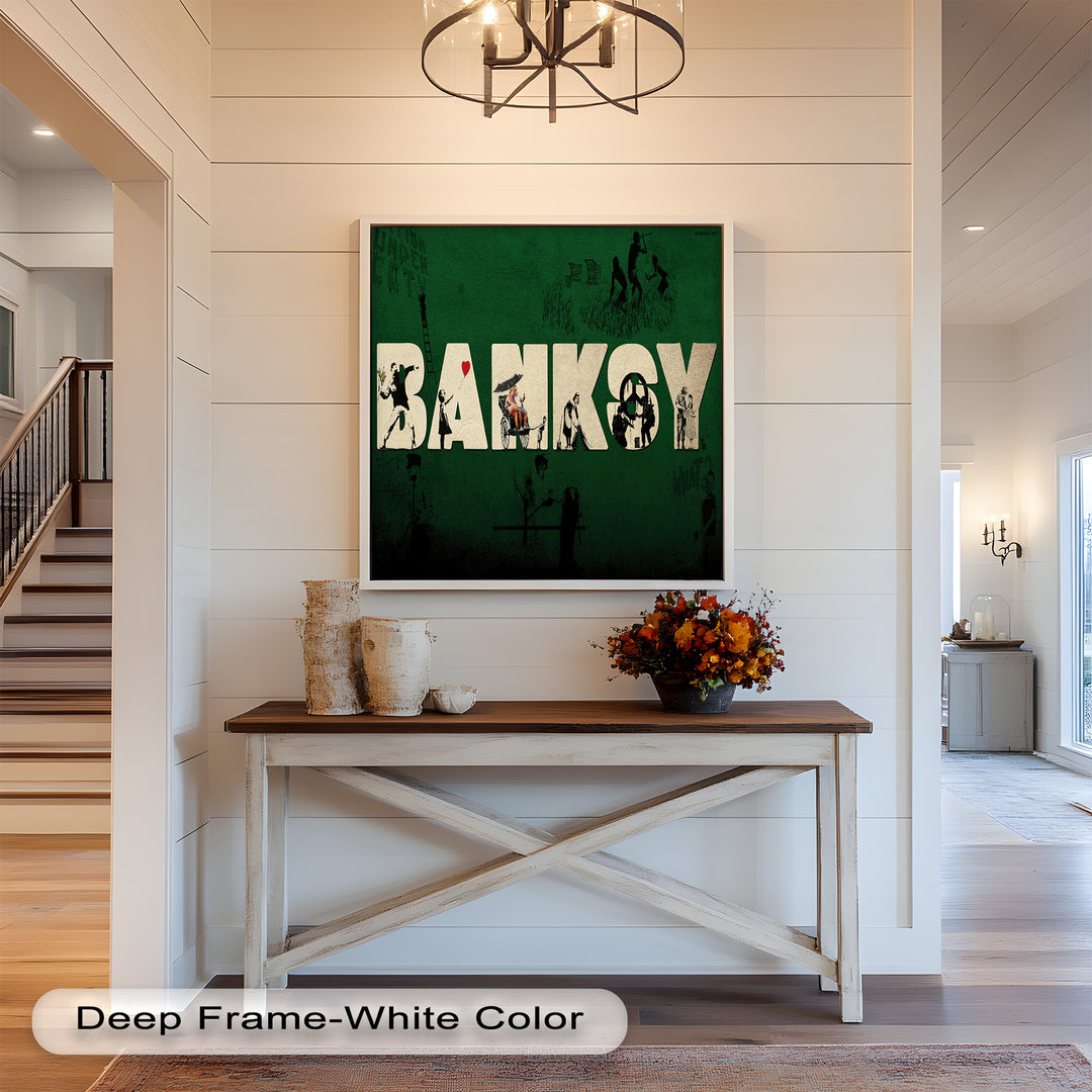 Urban Icons Collide – Banksy Tribute Oil Painting