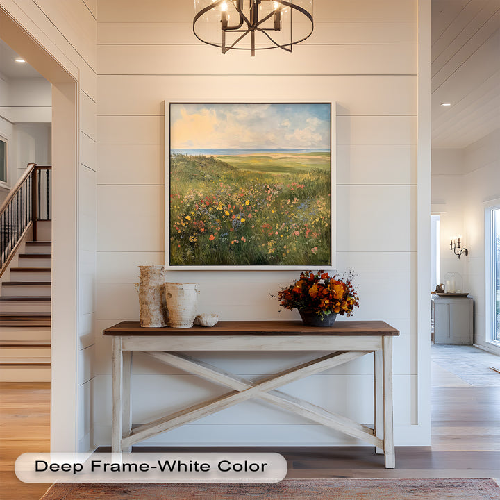 Seaside Meadow View – Landscape Oil Painting