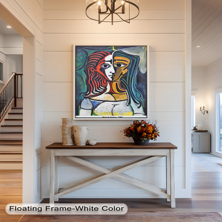 Dual Gaze – Buste de Femme Inspired Picasso Oil Painting