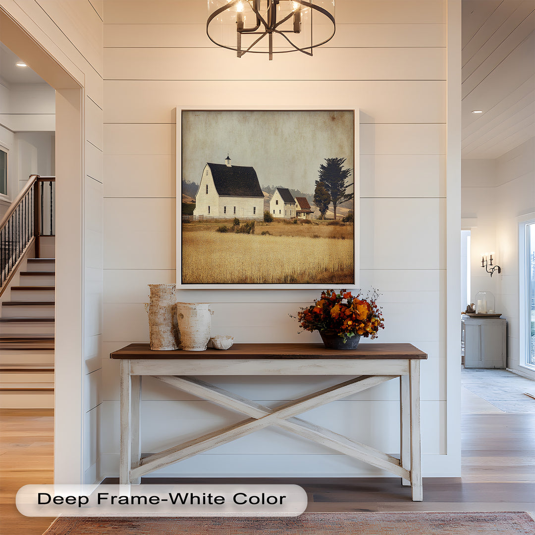 Farmhouse Landscape – Vintage Country Barn Oil Paintings