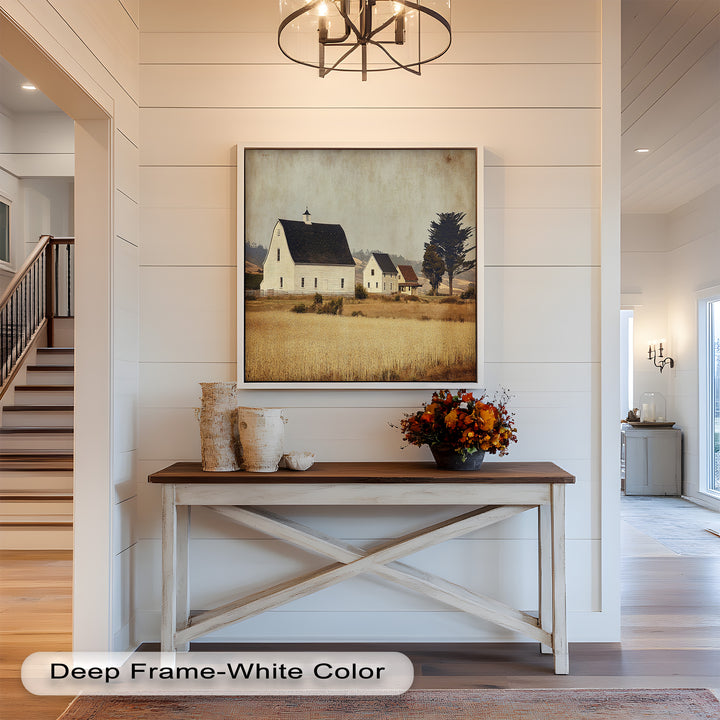 Farmhouse Landscape – Vintage Country Barn Oil Paintings