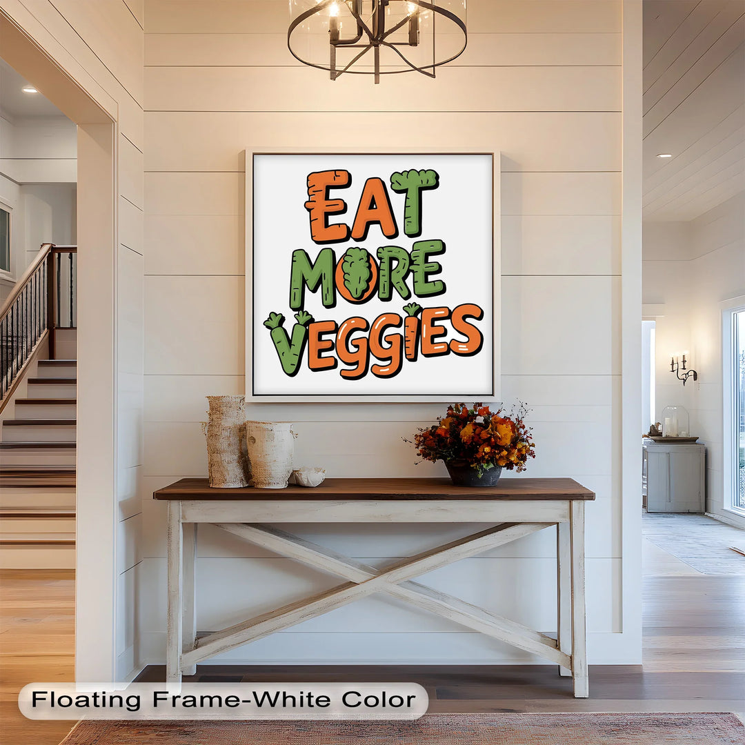 Eat More Veggies – Colorful Letters Oil Painting - MyPhotoStation