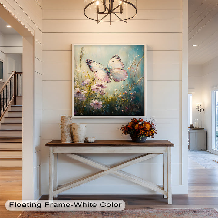 Butterfly Among Wildflowers – Animal Oil Painting