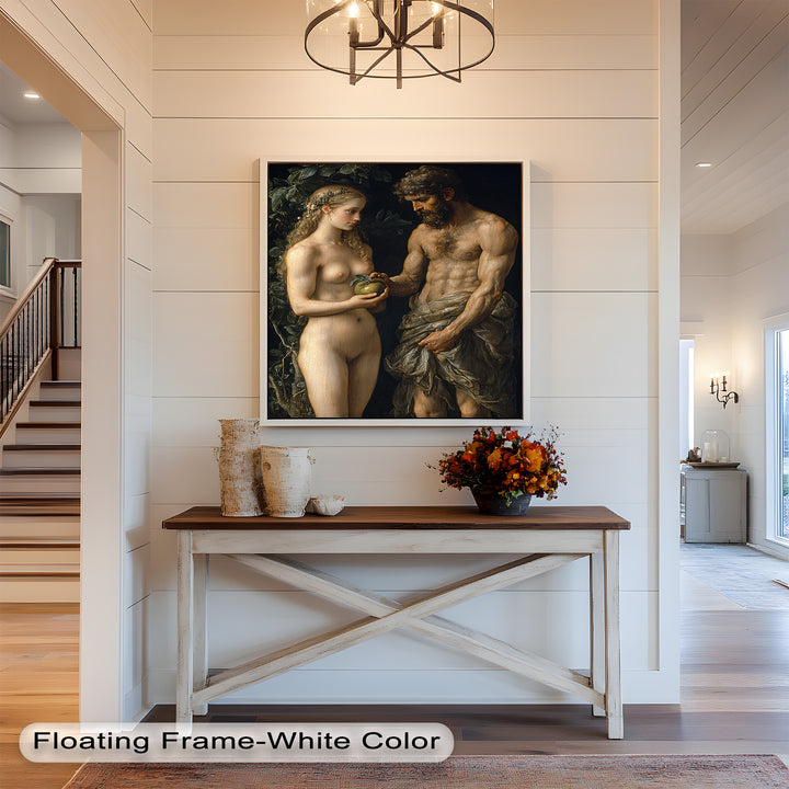 First Temptation – Adam and Eve Renaissance Oil Painting