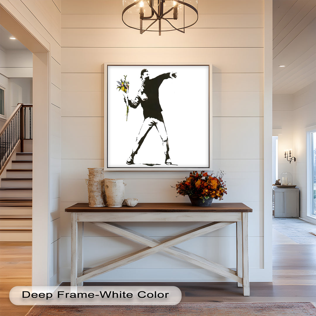 Flower Thrower – Iconic Protest Banksy Oil Painting