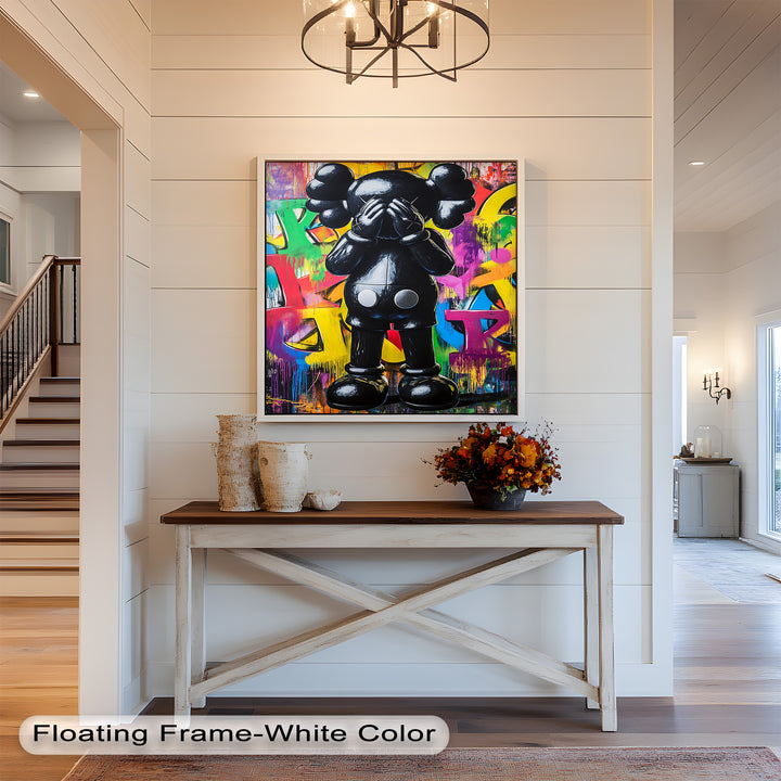 Behind the Hands – KAWS Oil Painting