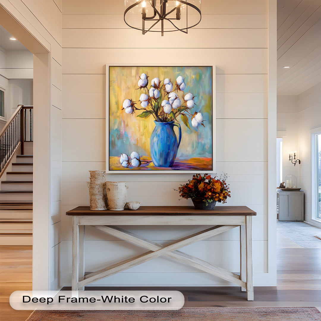 Blue Vase – Floral Oil Painting