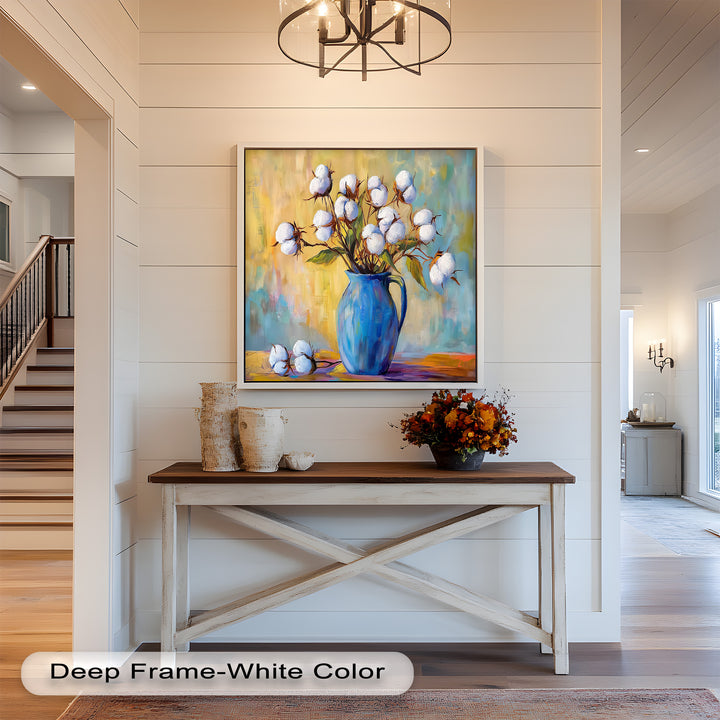 Blue Vase – Floral Oil Painting
