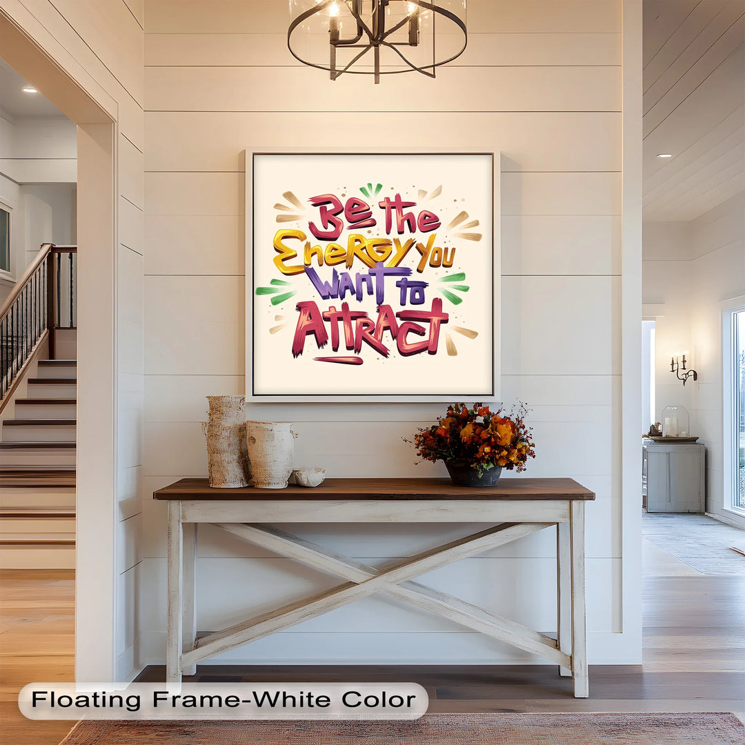 Be the Energy You Want to Attract – Motivational Oil Painting - MyPhotoStation