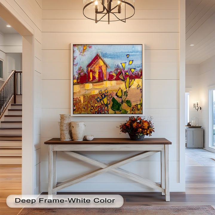 Sunlit Homestead – Expressive Impressionist Oil Painting