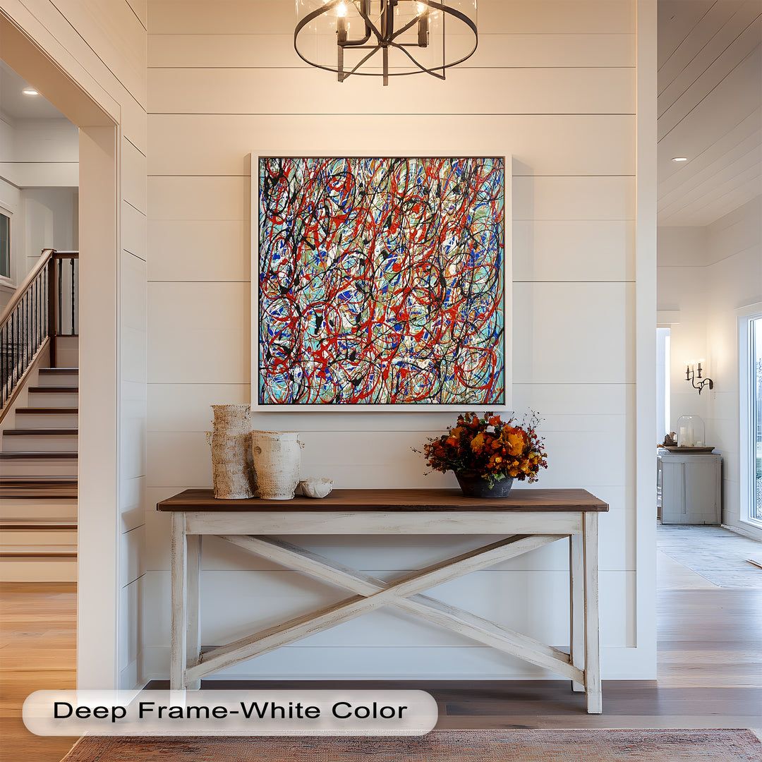 Energetic Abstract Expressionist Wall Art – Modern Oil Painting