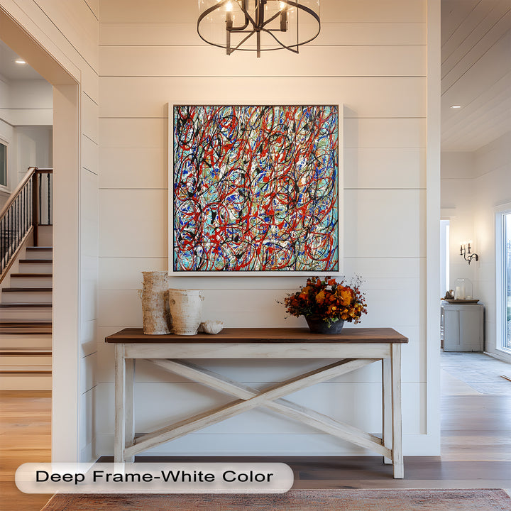 Energetic Abstract Expressionist Wall Art – Modern Oil Painting