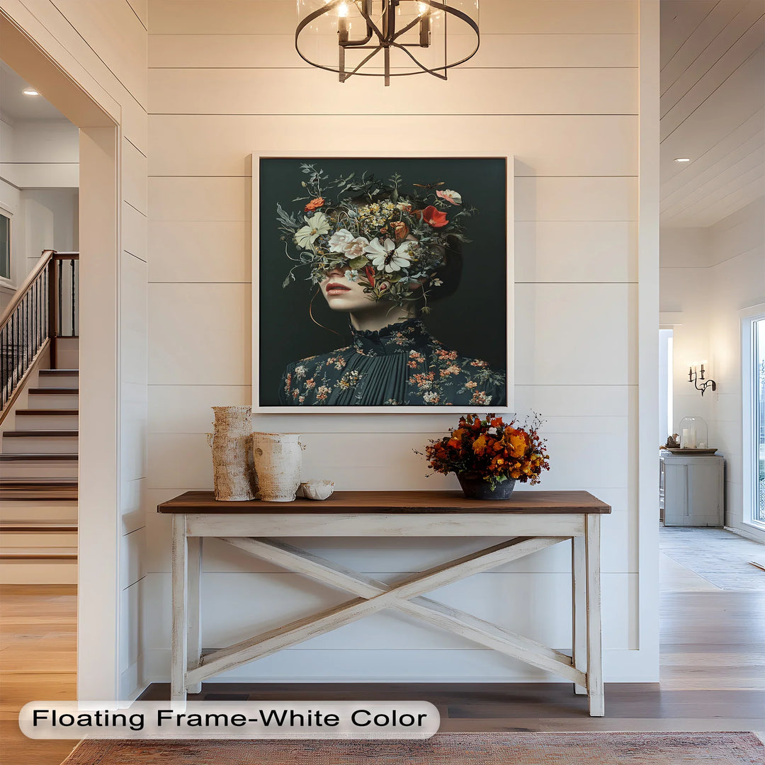 Floral Reverie – Surreal Botanical Portrait Oil Painting - MyPhotoStation