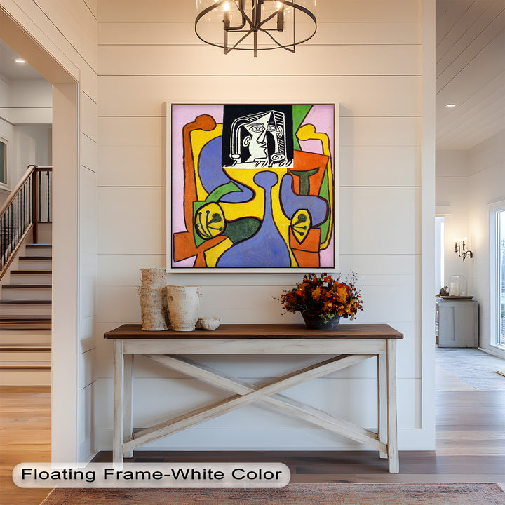 The Mask of Form – Bold Geometric Expression Picasso Oil Painting