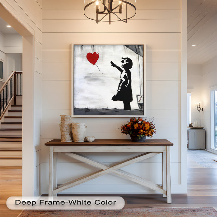 Girl with Heart Balloon – Banksy Oil Painting