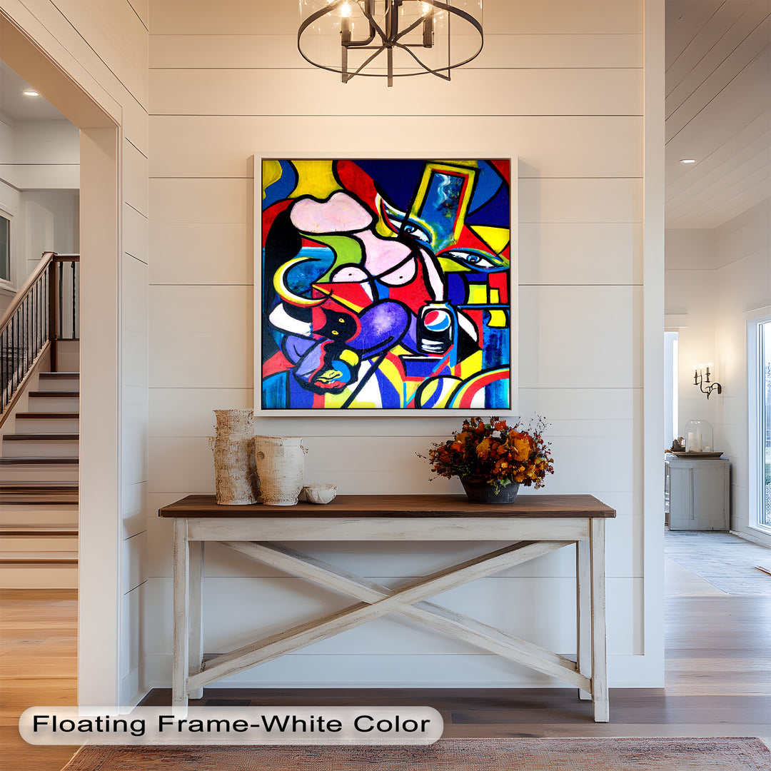 Bold Pepsi Pop Art Wall Art – Abstract Oil Painting