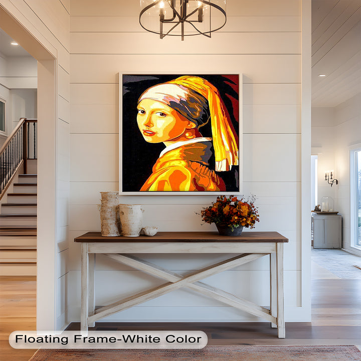Modern Interpretation of Girl with a Pearl Earring - Renaissance Oil Painting