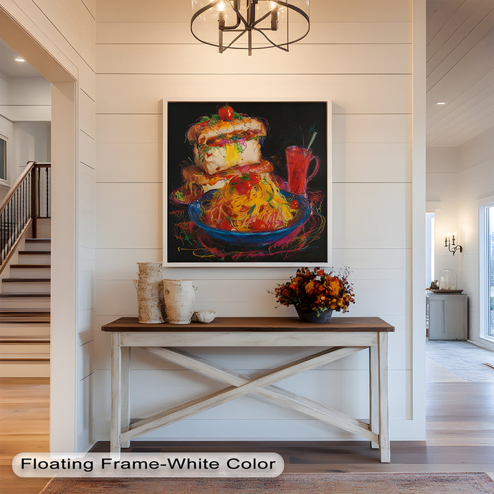 Gourmet-Sandwich und Pasta-Explosion - Food Painting