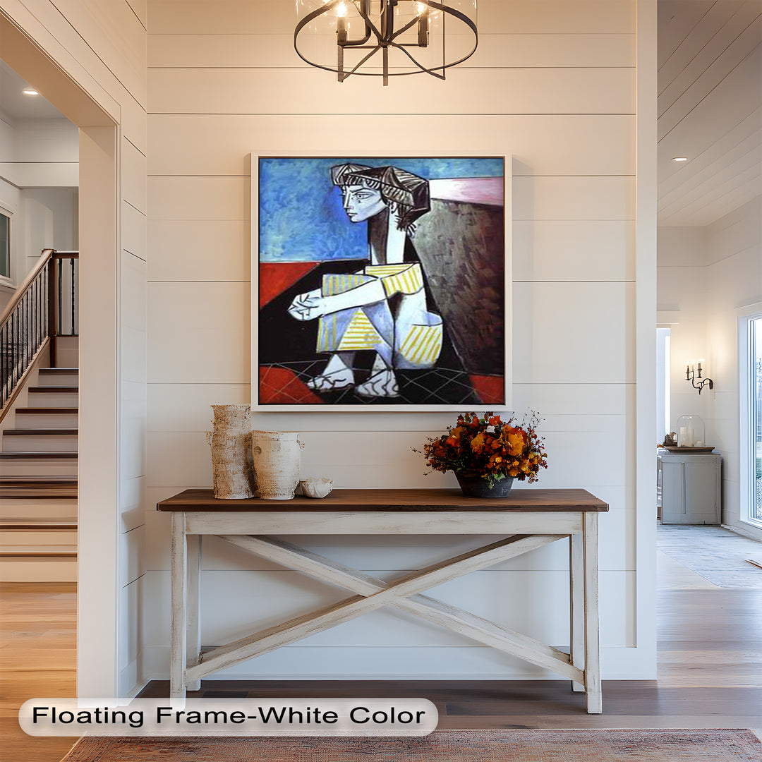 Seated Boy with Striped Garment – Picasso Oil Painting