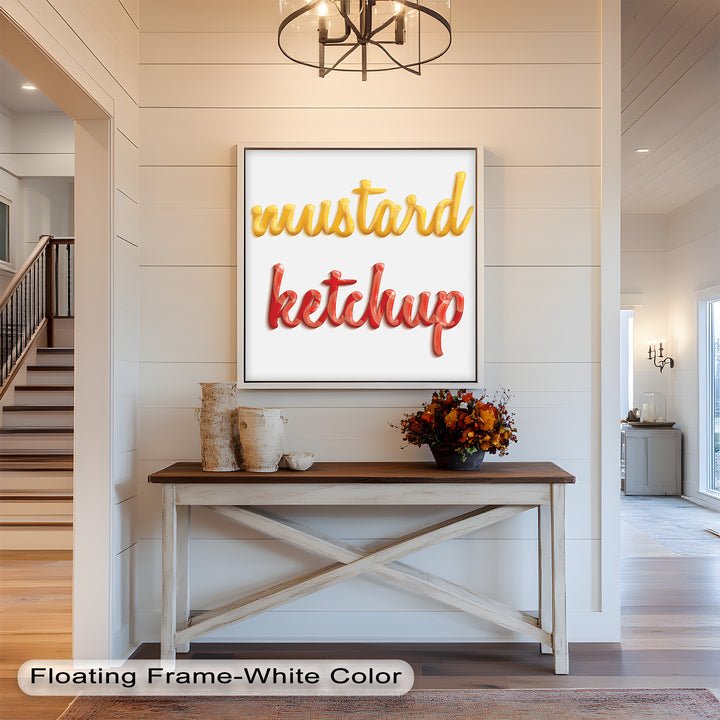 Mustard & Ketchup – Typography Oil Painting