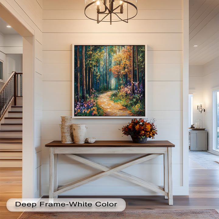 Colored Autumn Forest – Vibrant Oil Painting