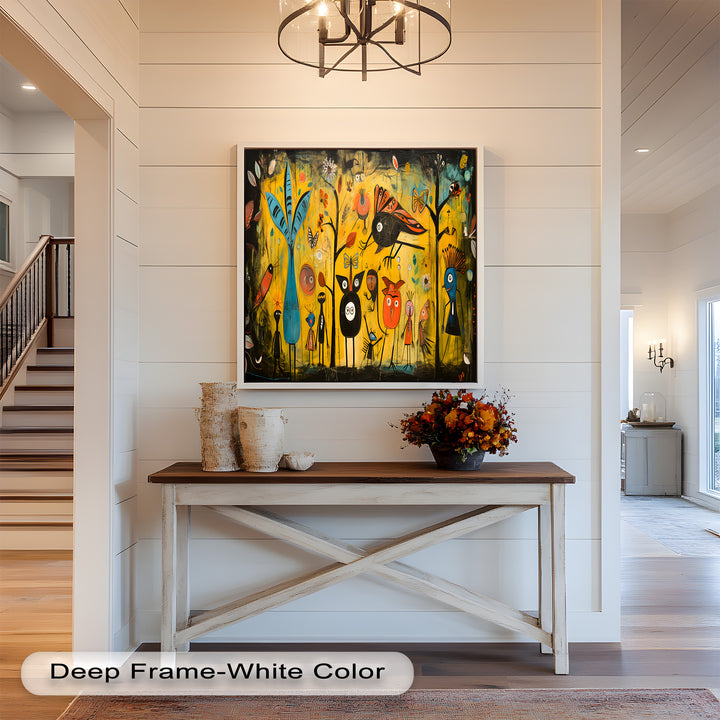 Whimsy in the Wild – Surreal Forest Creature Picasso Oil Painting