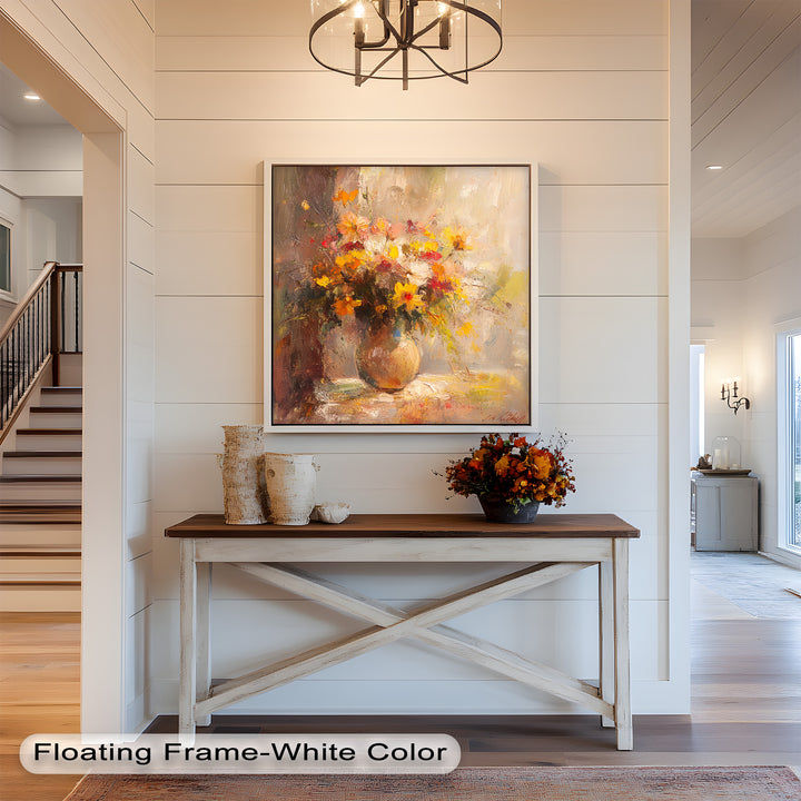 Sunlit Harmony – Vibrant Wildflower Still Life Flower Oil Painting