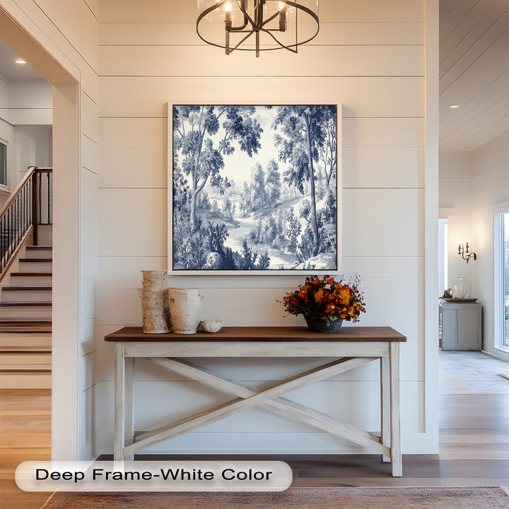 Monochrome Forest Wall Art – Classic Landscape Oil Painting