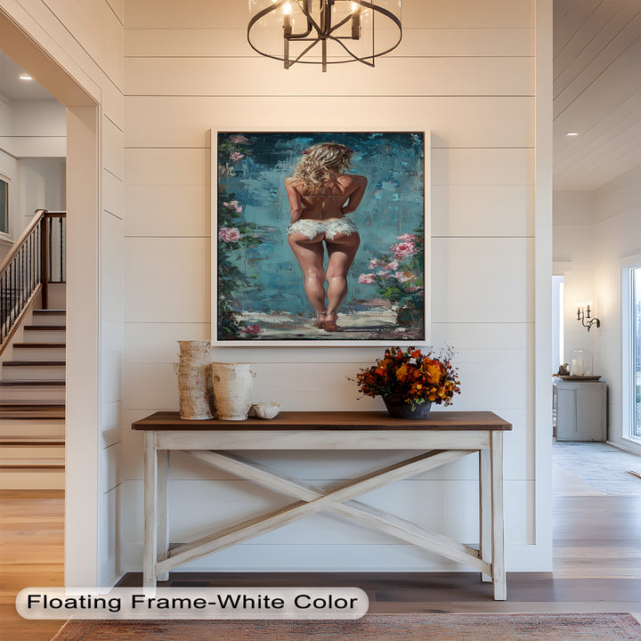 Garden Muse – Romantic Floral Nude Oil Painting