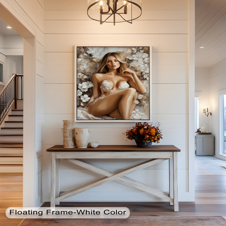 Blossom Muse – Romantic Nude Oil Painting