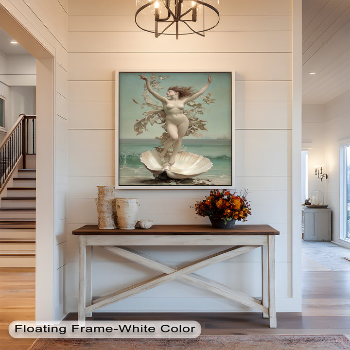 Ethereal Awakening – Renaissance Venus Rising Oil Painting