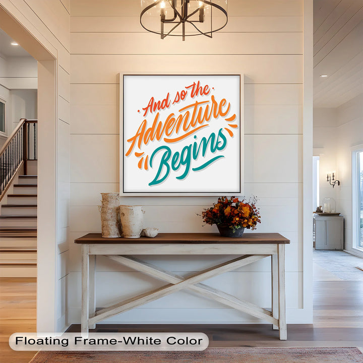And So the Adventure Begins – Colorful Motivational Oil Painting - MyPhotoStation