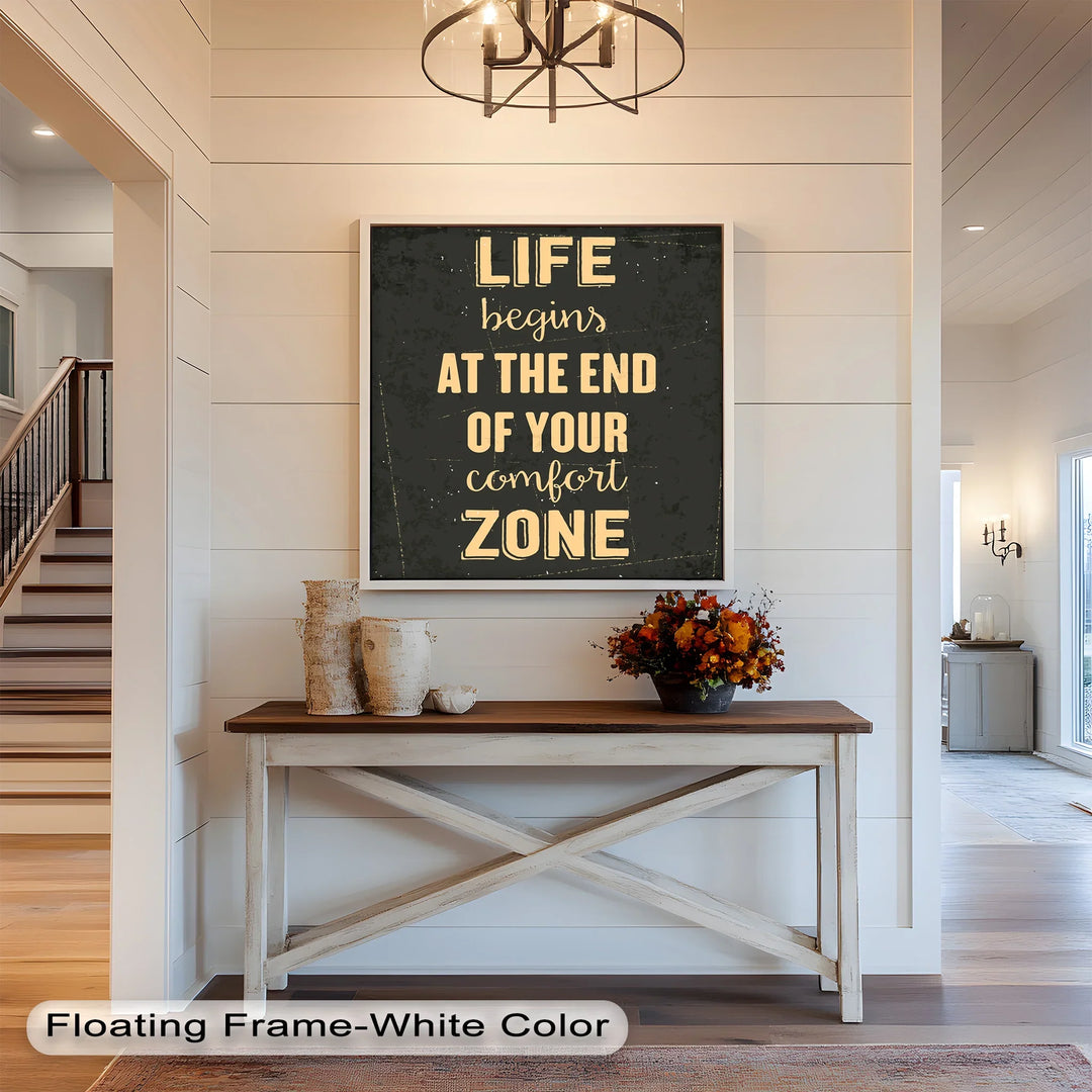 Life Begins at the End – Motivational Oil Painting - MyPhotoStation