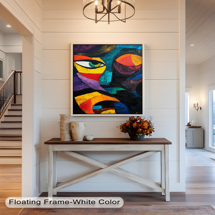 Abstract Eye Expression – Fauvism Oil Painting