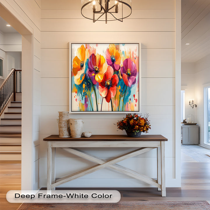 Colored Flowers – Vibrant Floral Oil Painting