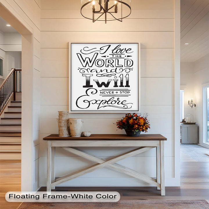 Adventure Typography Art – I Will Never Stop Explore Oil Painting - MyPhotoStation
