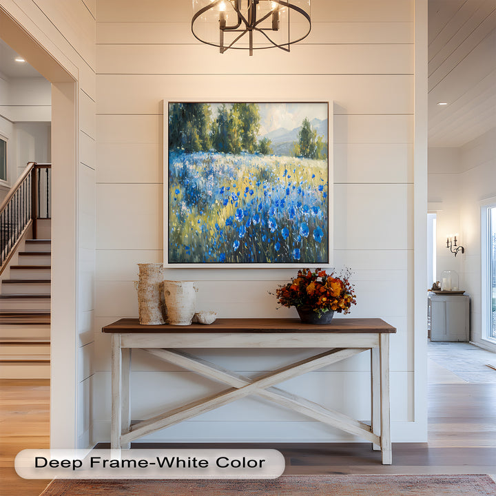 Nature's Harmony: Sea & Bloom – Captivating Oil Painting