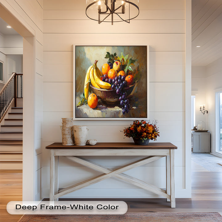 Banana & Grape Fruit Art – Kitchen Wall Oil Painting
