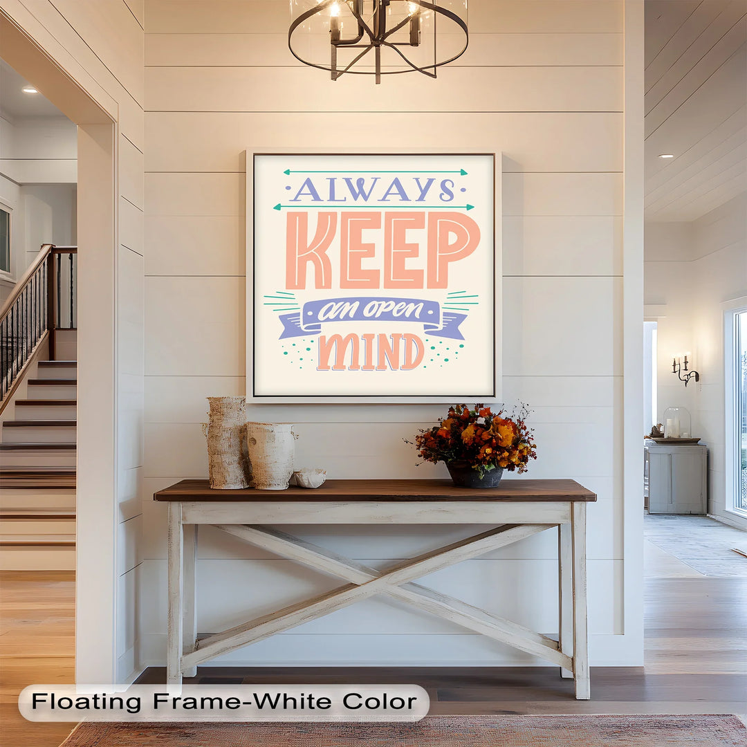 Always Keep an Open Mind – Pastel Typography Oil Painting - MyPhotoStation