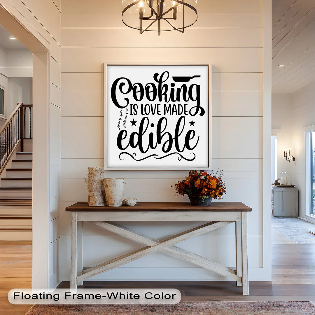 Cooking Is Love Made Edible – Framed Oil Painting - MyPhotoStation