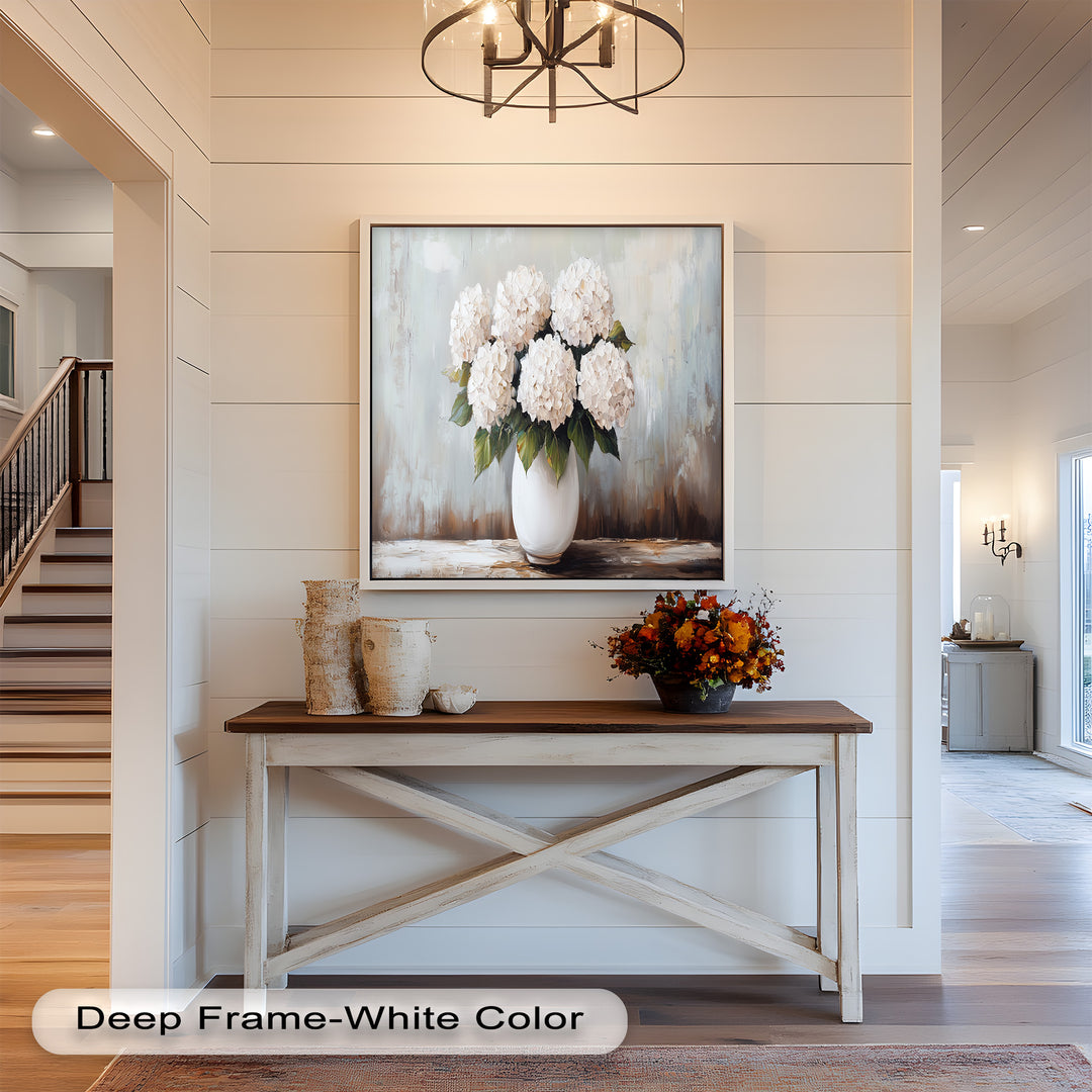 Ivory Bloom Elegance – Still Life Oil Paintings