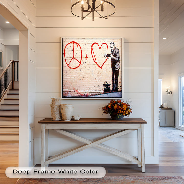 Peace + Love Equation – Banksy Oil Painting
